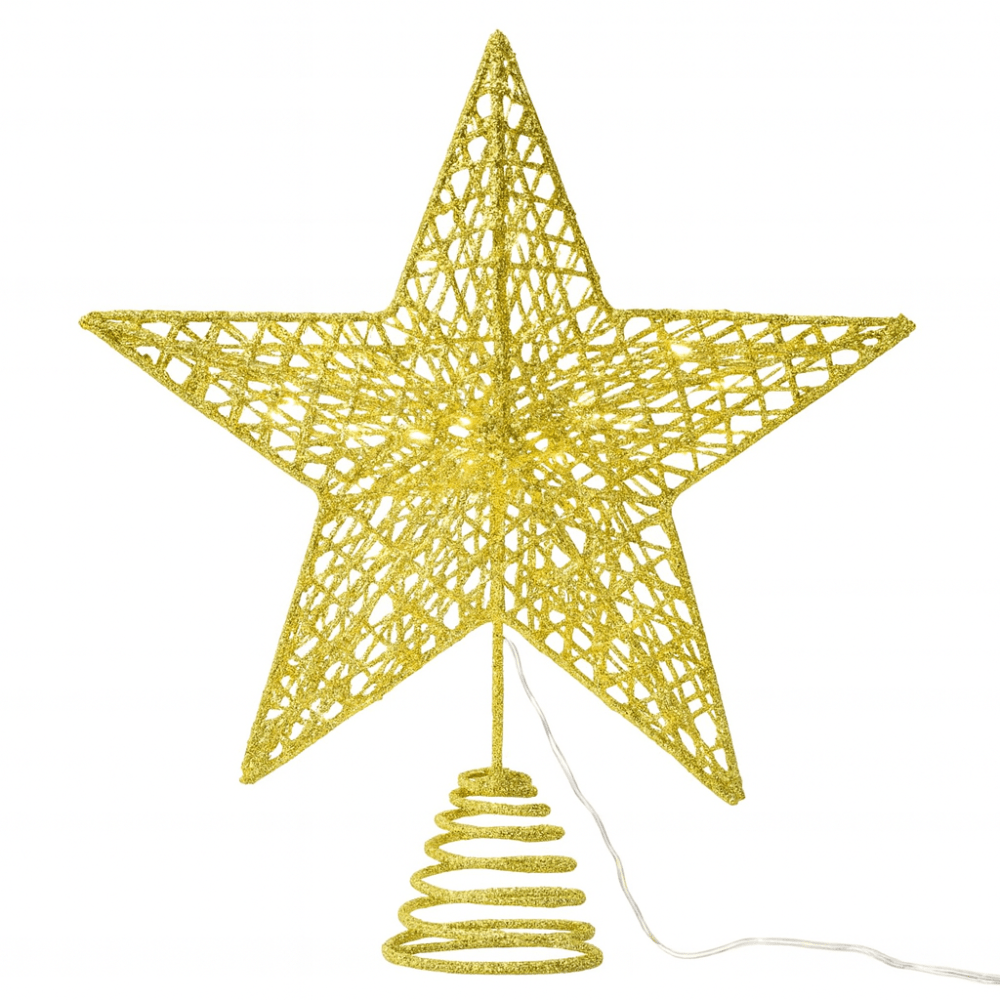 Topstjerne til juletræ LED - lys - Hyggeshoppen