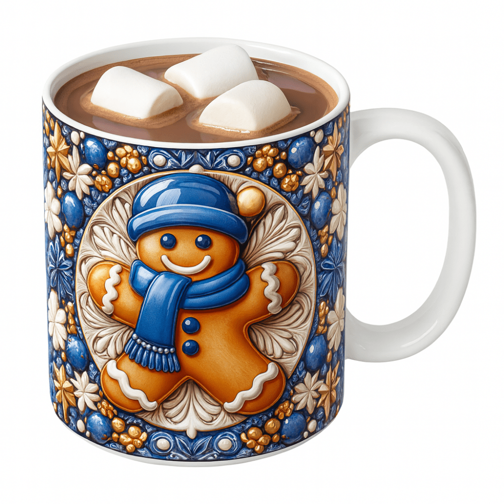 Klassisk Julekop med brunkagemand Design - Hyggeshoppen