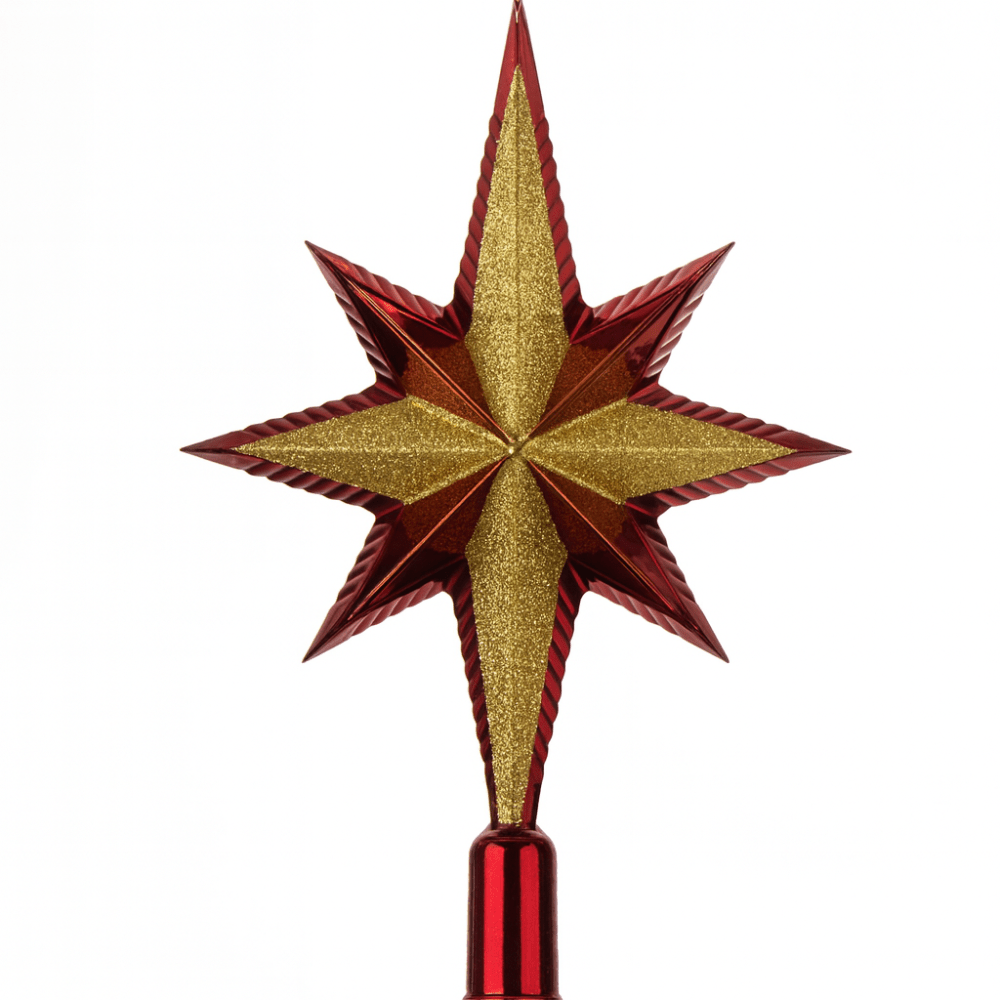 Topstjerne til juletræ 25 cm - Hyggeshoppen