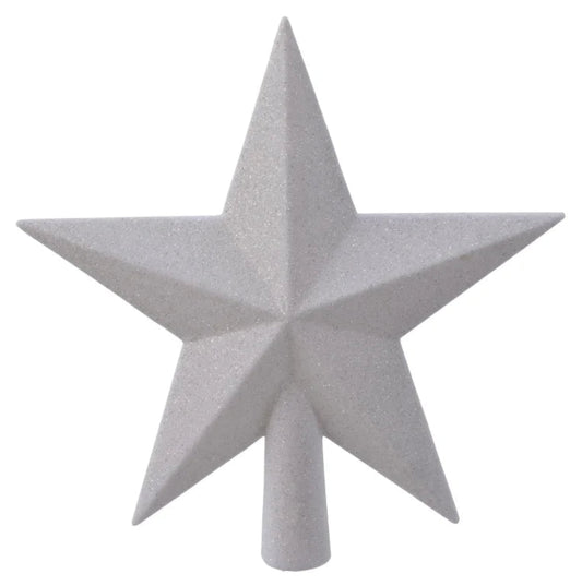 Topstjerne til juletræ 19 cm hvid - Hyggeshoppen